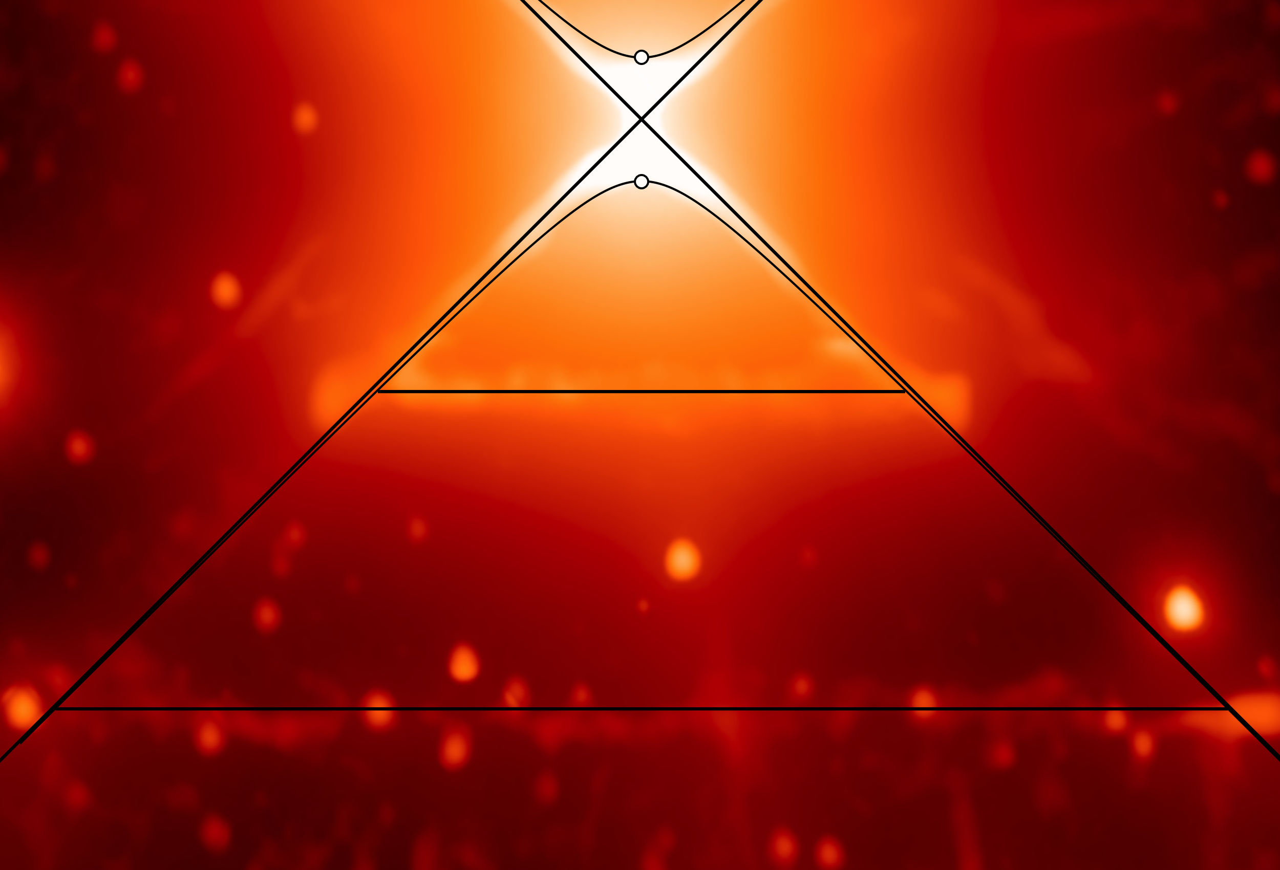 Prayer Hands - The Red Square Nebula Outlines